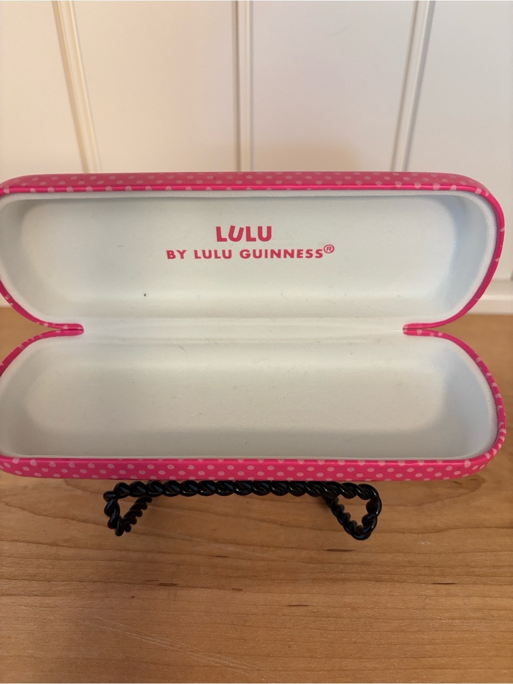 NWOT Lulu by Lulu Guinness Pink Polka Dot Eyeglass Case